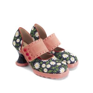 John Fluevog MINIS - ZAZA [SALMON + NAVY + GREEN]